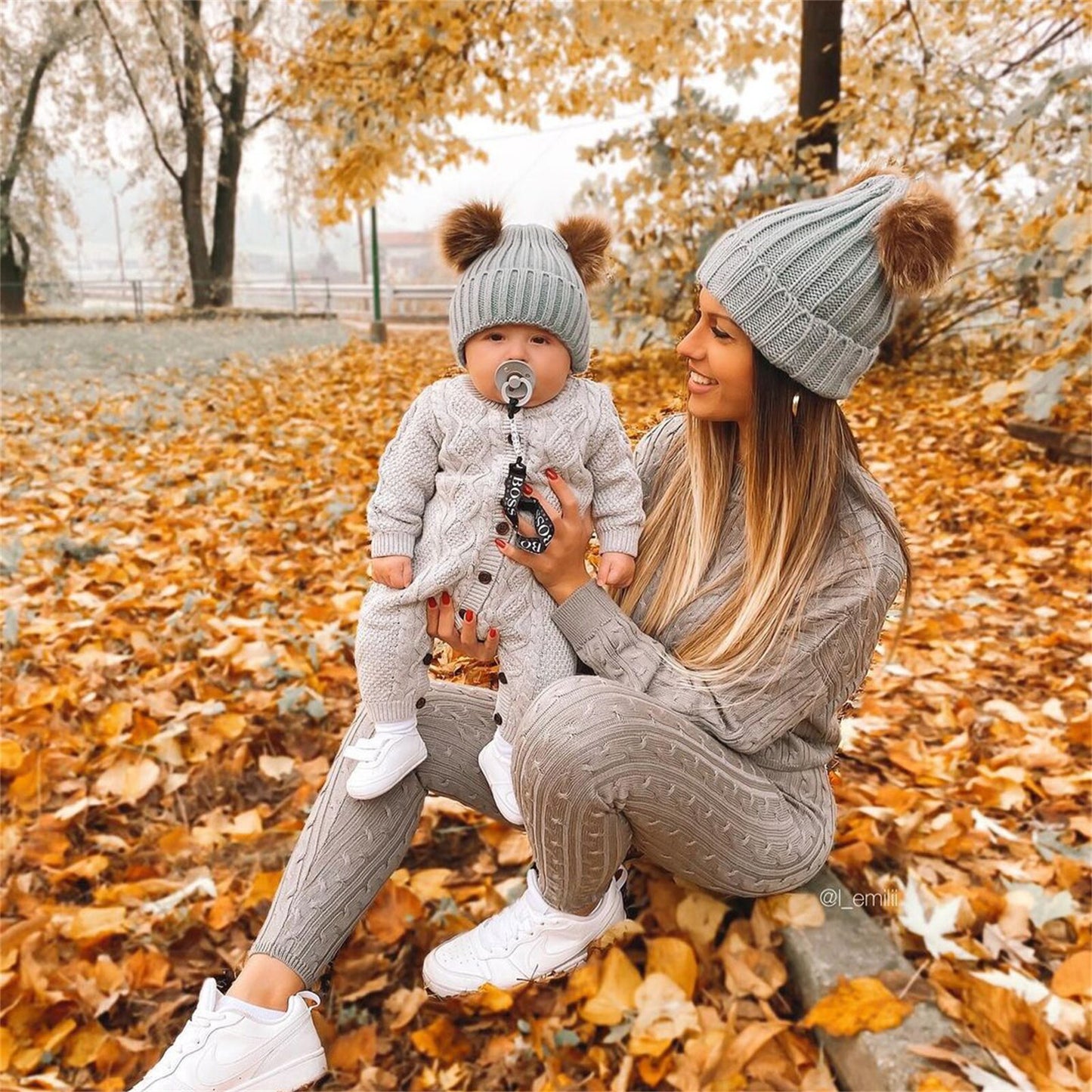 Cozy Matching Hats for Mommy and Me