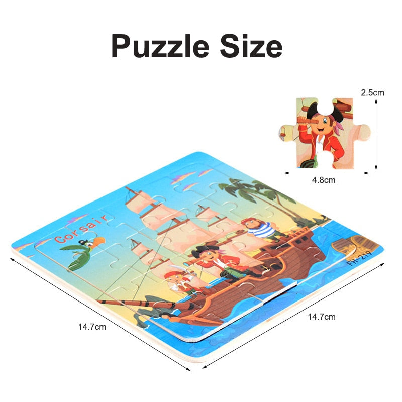 Montessori 3D Puzzle Wood Puzzle