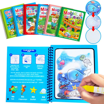 Reusable Magic Water Drawing Book