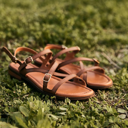 Genuine Leather Flat Sandals